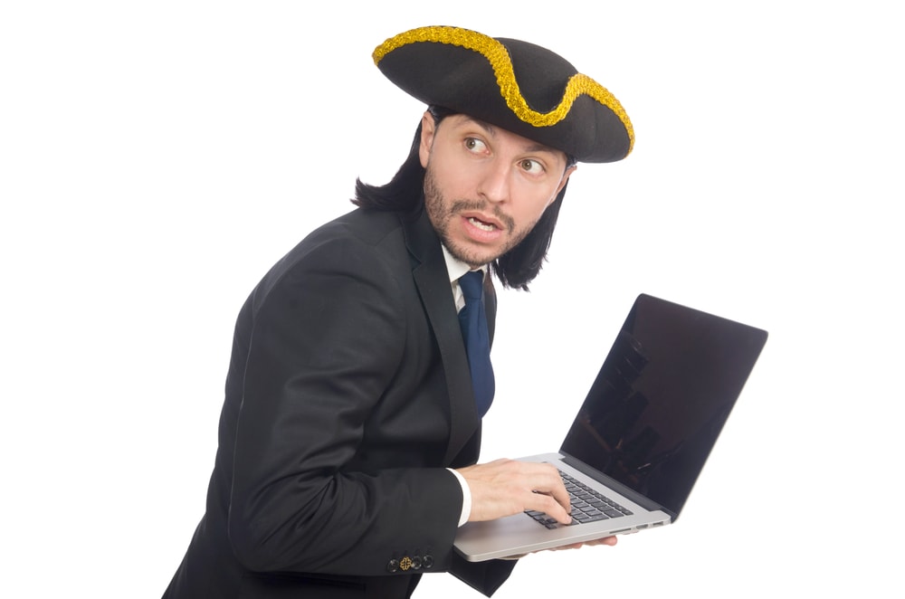 Pirate Using Laptop