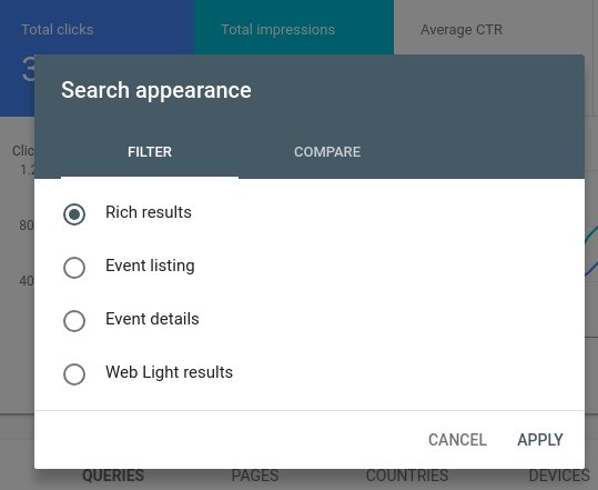Google Search Console Adds Event Listings to Performance Reports