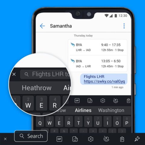 Bing Search vient à SwiftKey pour Android