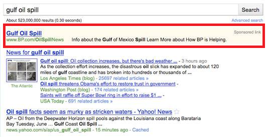 BP's PPC campaign on Gulf oil spill
