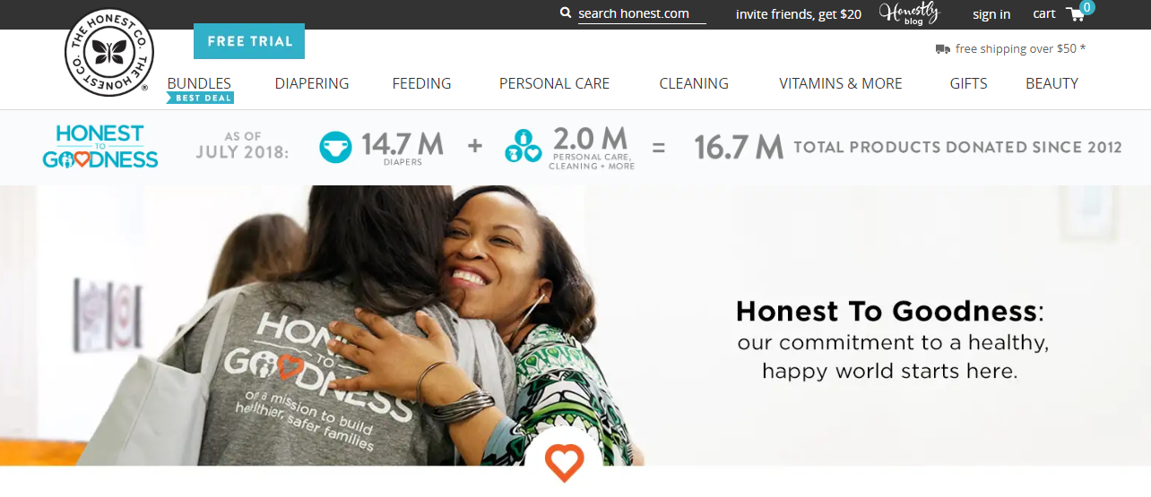 The Honest Company using humans to engage audience