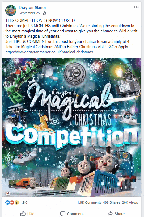 facebook christmas contest