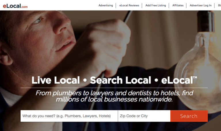 eLocal home page