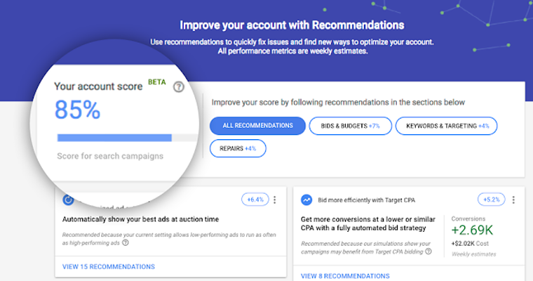 Google’s Best Practices for Improving Your Google Ads Optimization Score