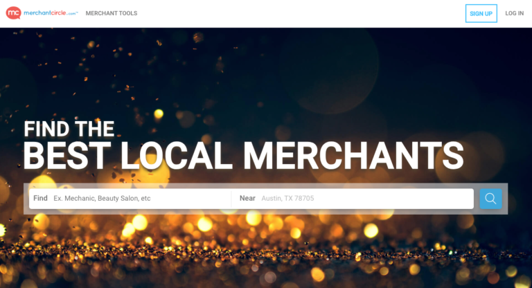 MerchantCircle home page