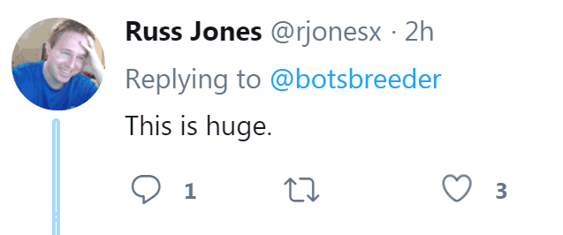 Capture d'écran d'un tweet par Russ Jones de Moz.com
