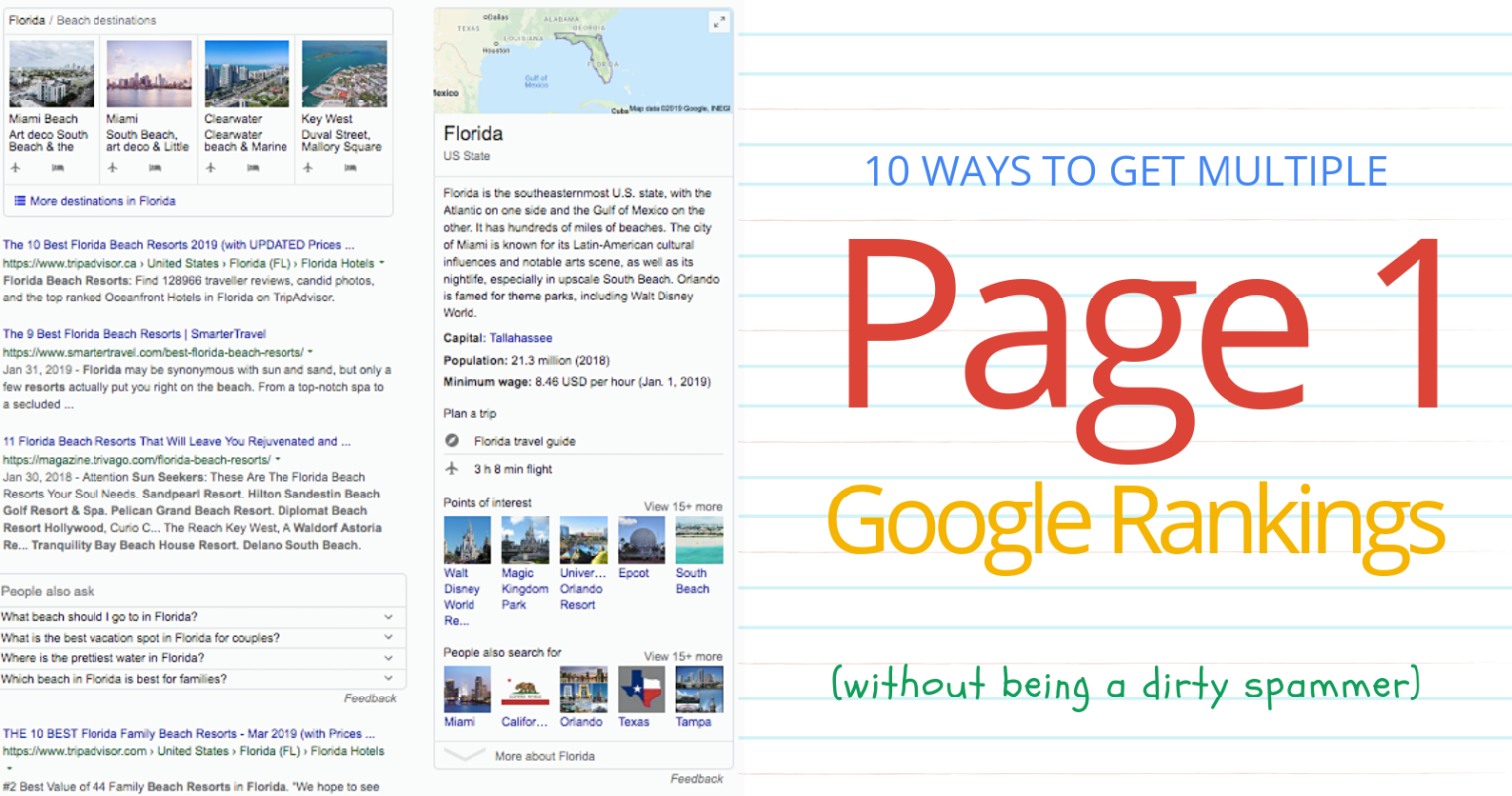 10 Ways to Get Multiple Organic Page 1 Google Rankings