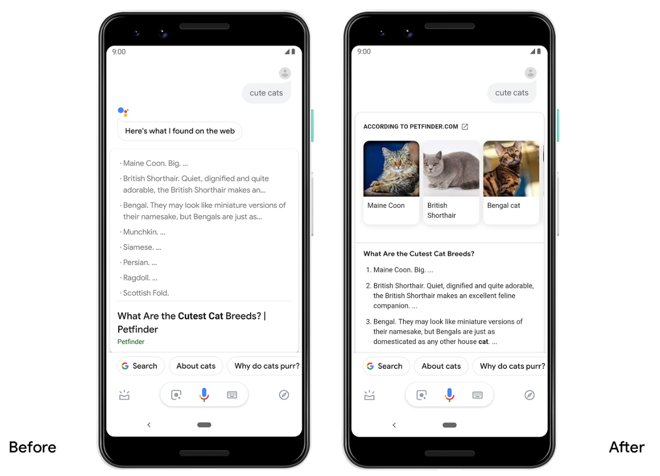 L'Assistant Google va renvoyer des résultats de recherche plus détaillés sur Android