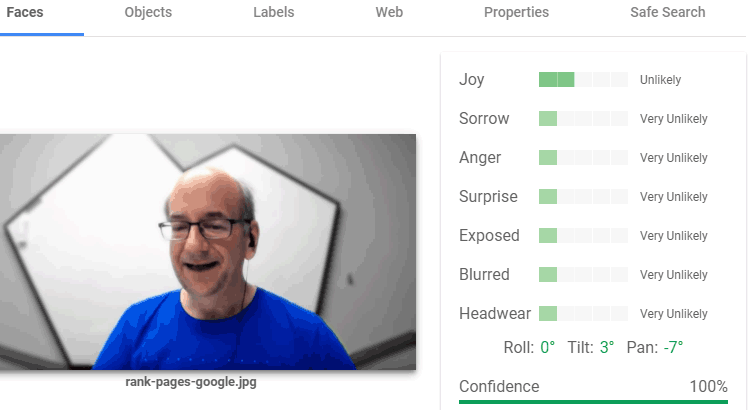 Outil d'analyse d'images gratuit de Google AI