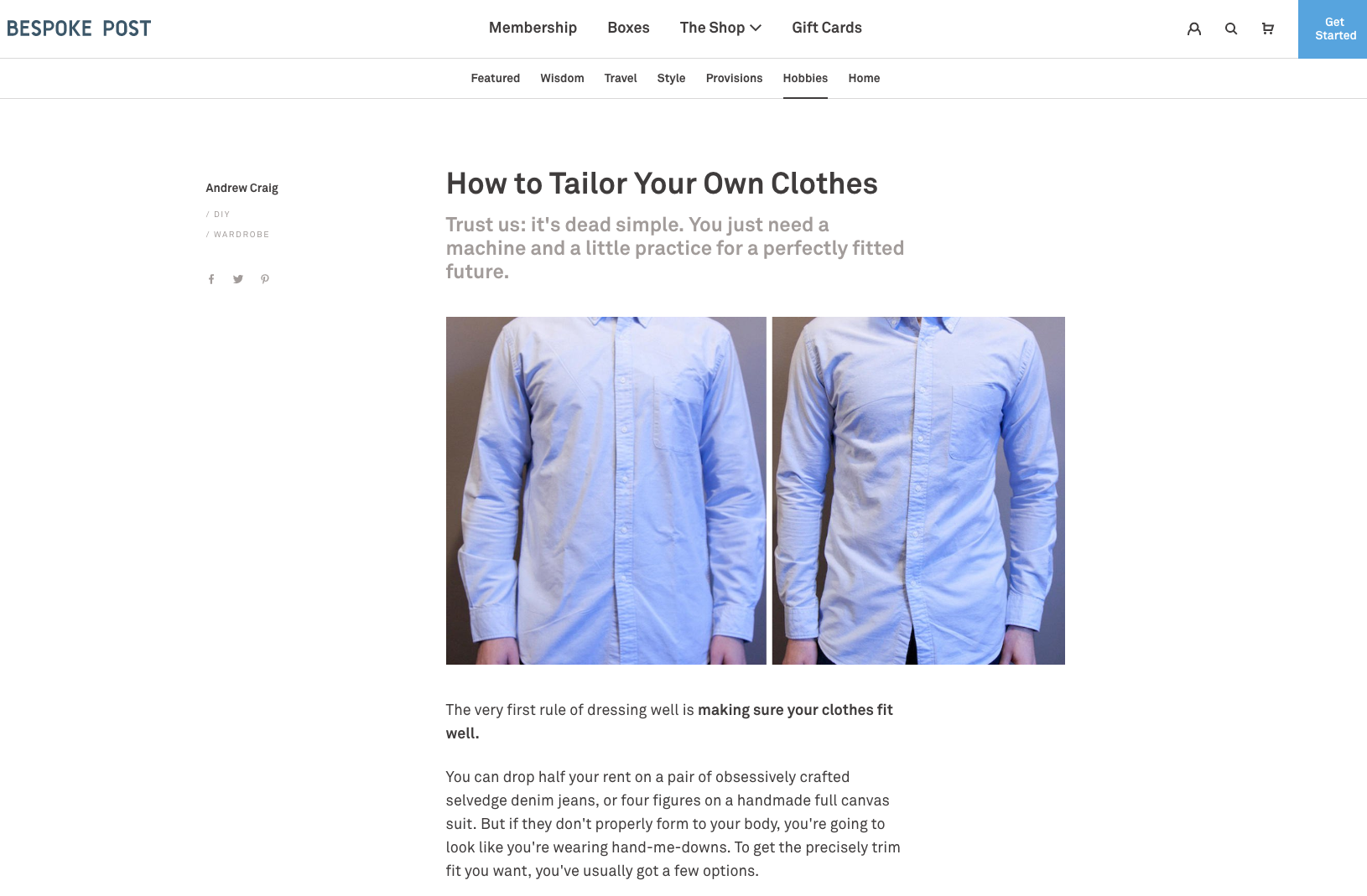 tailor clothes