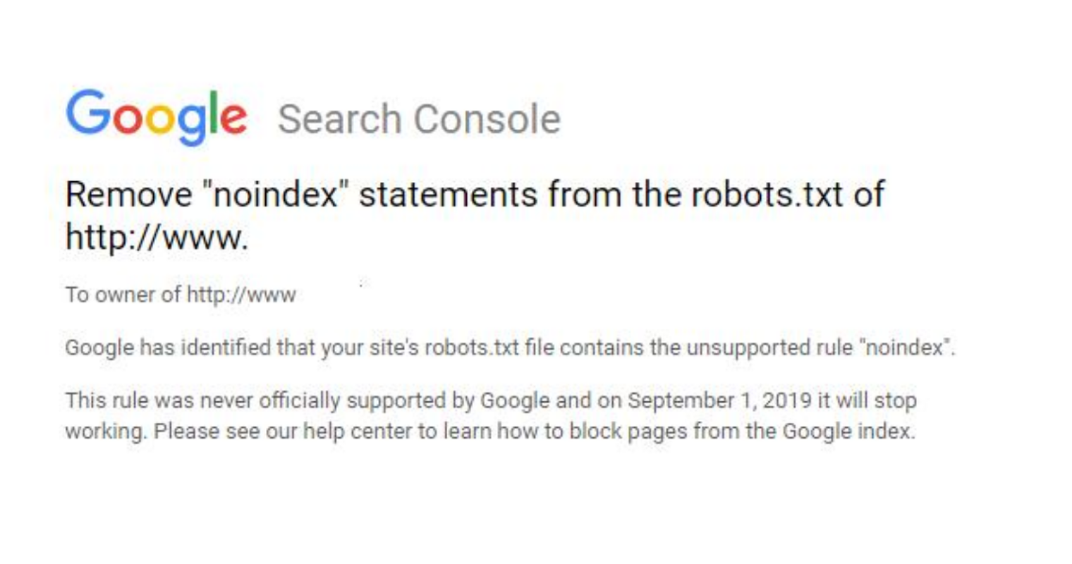 Google to Site Owners: Remove Noindex Directives from Robots.txt