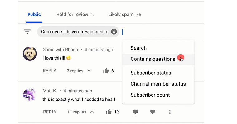 Youtube Makes It Easy For Creators To Search Through And Filter Comments Search Engine Journal