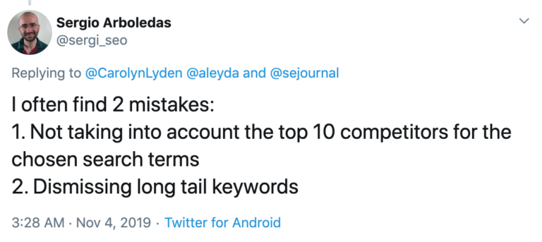 mistakes keyword research