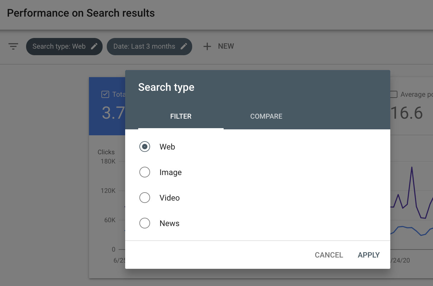 google search console filter news