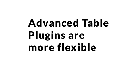 Advanced WordPress table plugin features