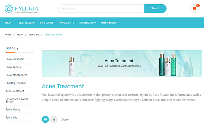 marketing honteux pour le traitement de l'acné