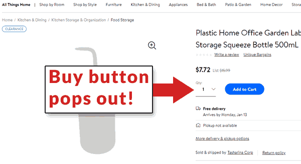 buy button stands out