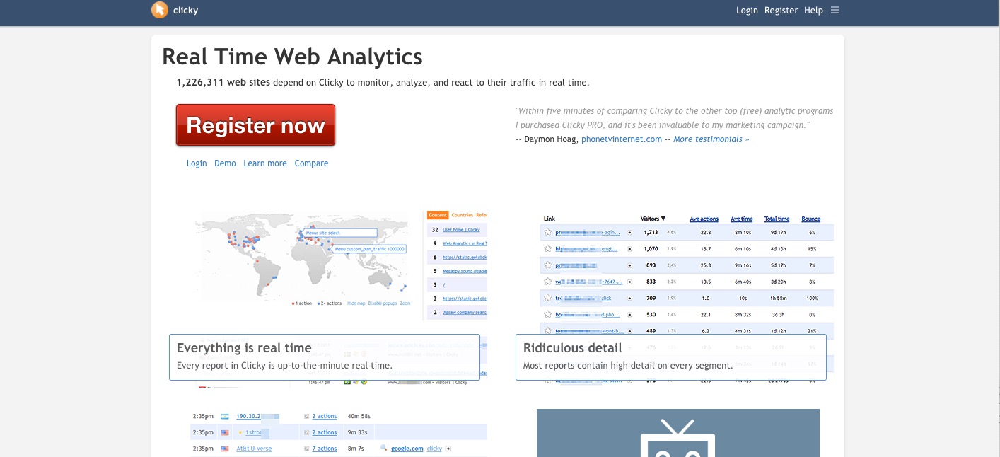 real time web analytics