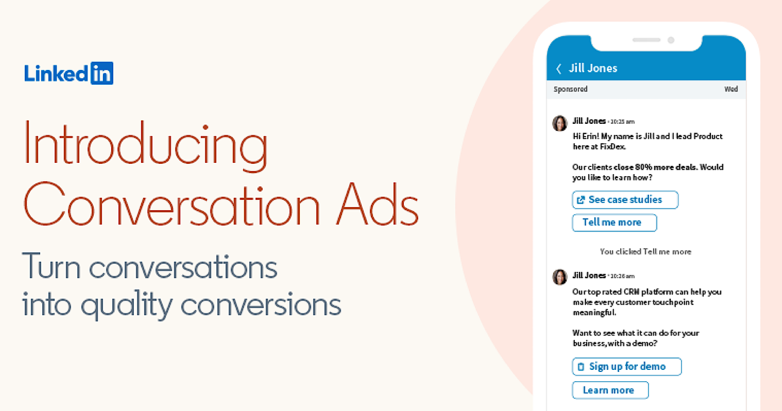 LinkedIn Introduces Conversation Ads: A New Message-Based Ad Format