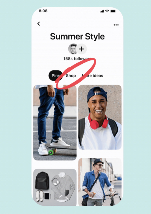 Pinterest在搜索结果中添加了一个新的“购物”标签