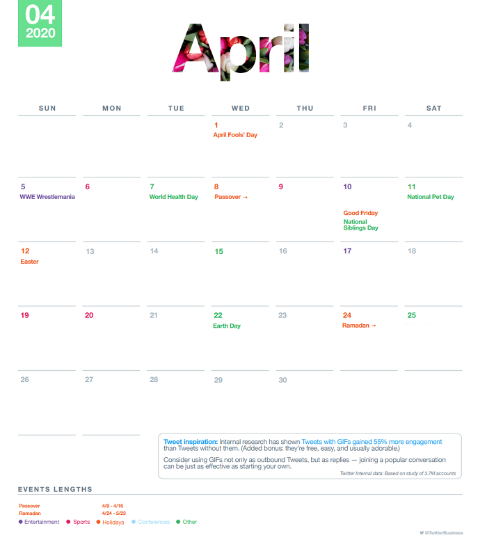 Twitter 为营销人员提供了一个充满推文提示的内容日历