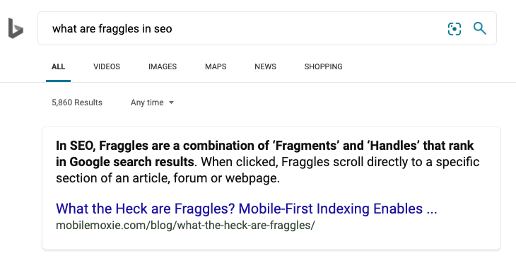 What are Fraggles Search result