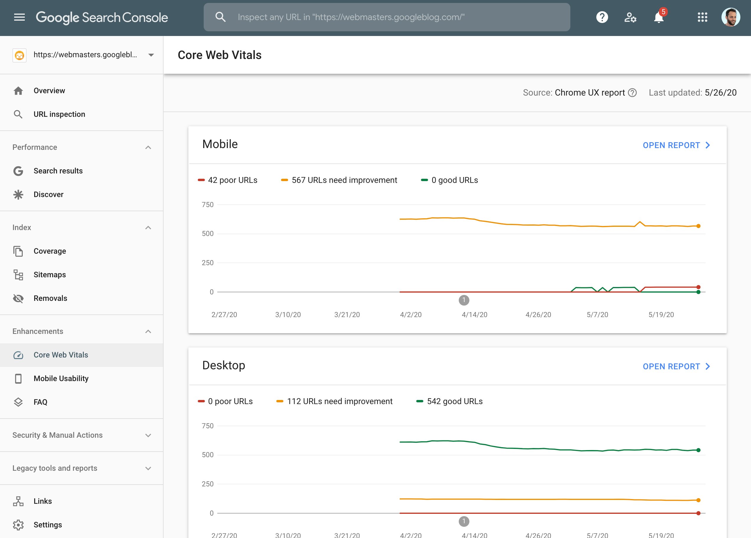 Google Search Console Updated With Core Web Vitals Report