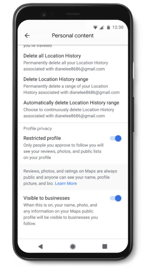 谷歌地图走向社交，为每个用户提供自己的个人资料