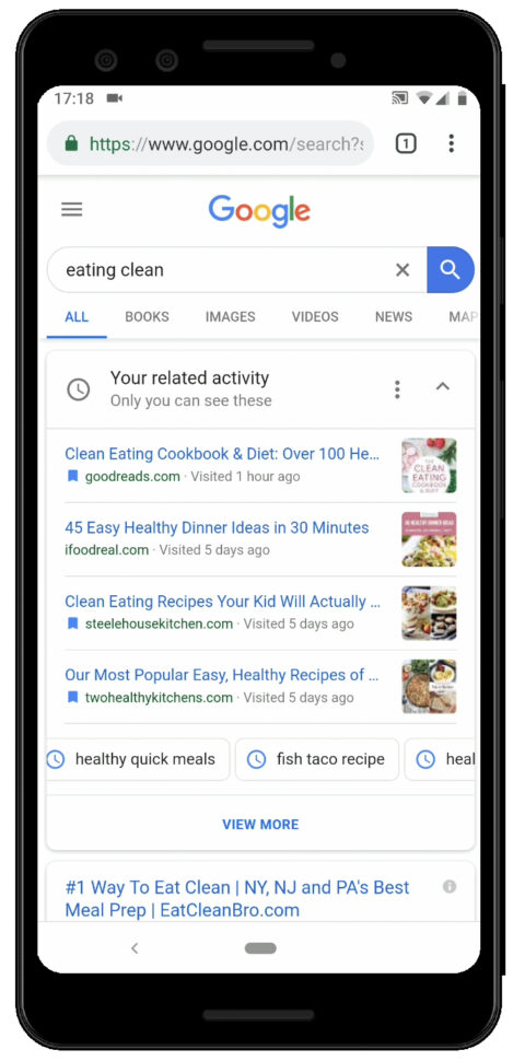 Google 让查找工作、食谱和产品变得更容易
