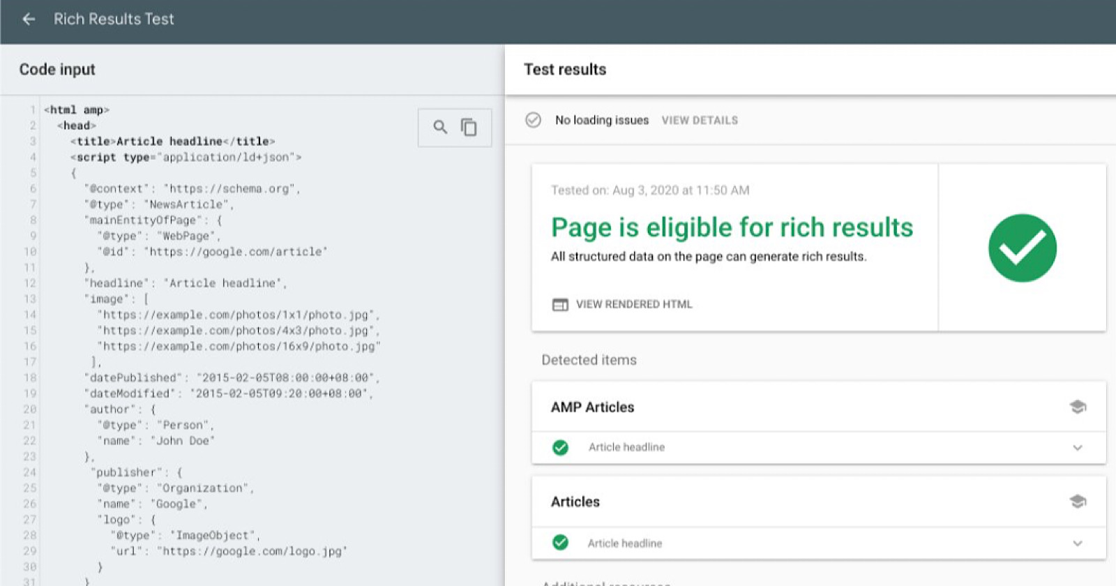 Google’s Rich Results Test Tool Supports ‘Article’ Markup