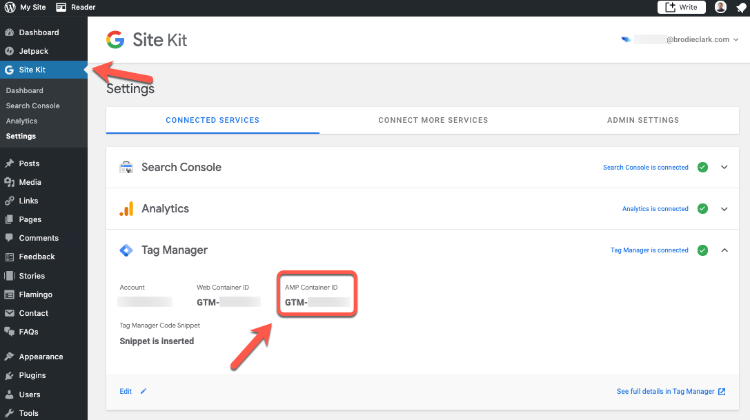 google site kit google tag manager web stories wordpress analytics tracking