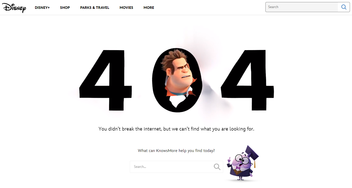 404 page disney