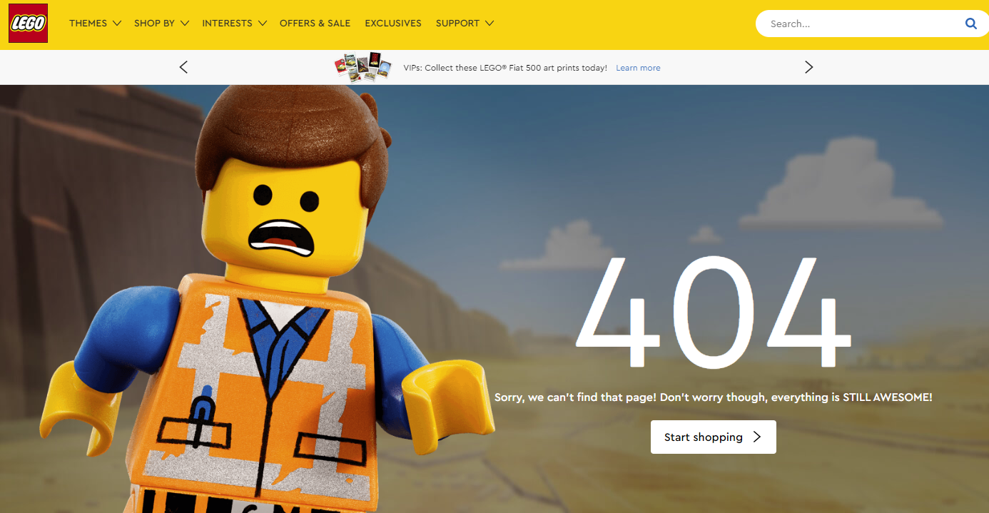 404 page lego