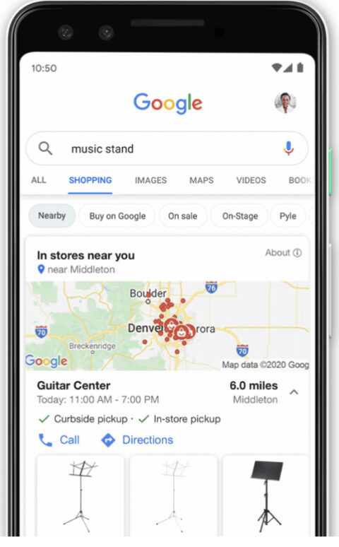 Google 搜索更改使店内购物更轻松