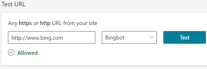 新的Bing URL检查工具