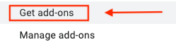 Get add ons dropdown in google sheets