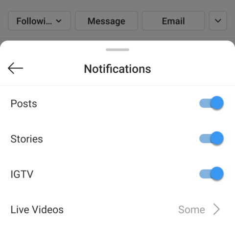 enable instagram push notifications