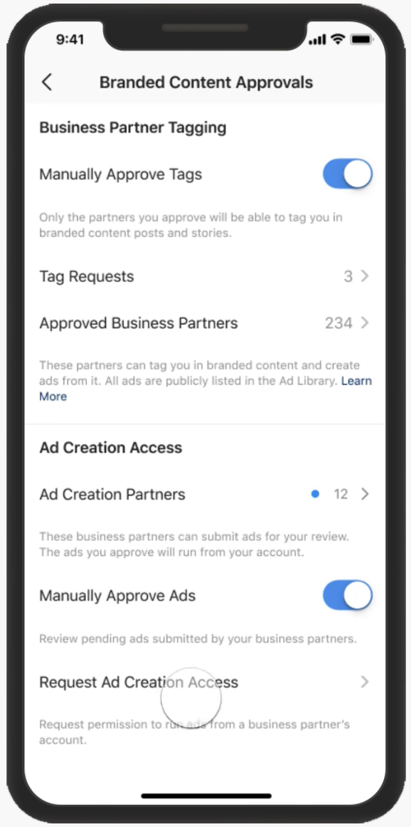 اینستاگرام به تبلیغ دهندگان اجازه می دهد تا با حساب کاربری کاربران پست ایجاد کنند