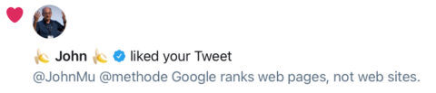 John Mueller xác nhận Google xếp hạng các trang web chứ không phải các trang web.