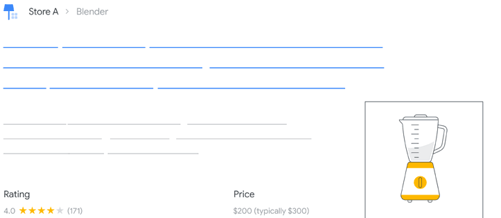 Screenshot of a price drop search appearance enhancement
