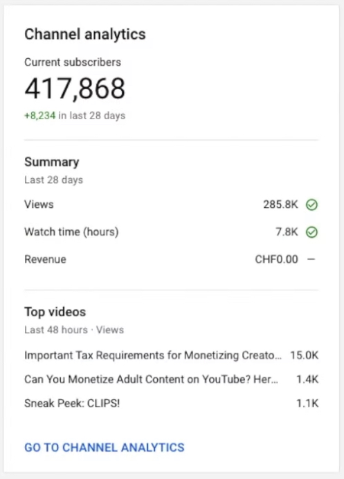 YouTube ajoute le nombre d'abonnés en temps réel dans les tableaux de bord des chaînes