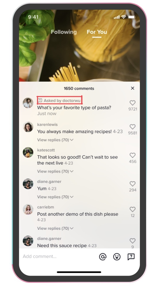 TikTok Q&A Launches in Video Comment Sections