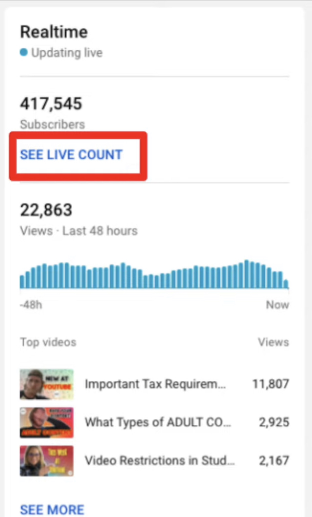 YouTube تعداد مشترکین در زمان واقعی را در داشبورد کانال اضافه می کند