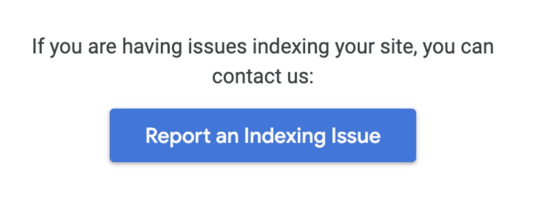 how to report indexing issues in google