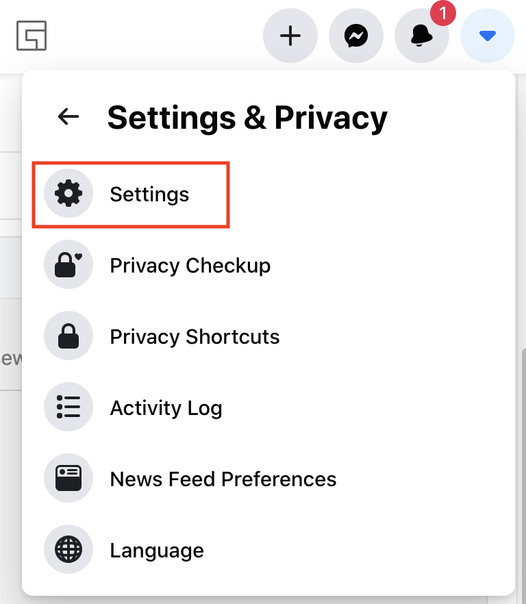 Go to the "Settings" option.