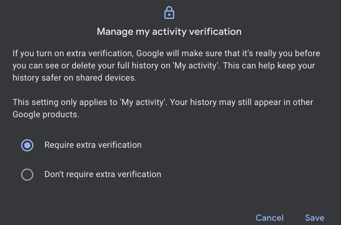 谷歌让用户密码保护他们的搜索历史
