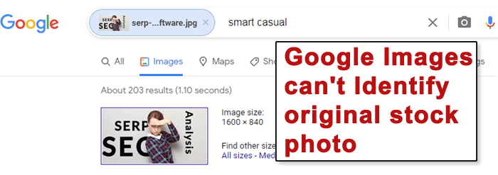 Screenshot of Google Images