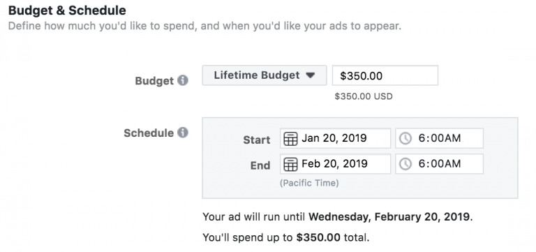 ¿Cómo establecer un presupuesto para su anuncio de Facebook?