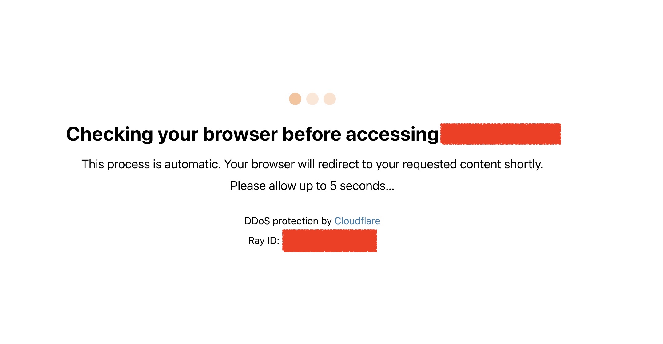 Cloudflare js protection screen.