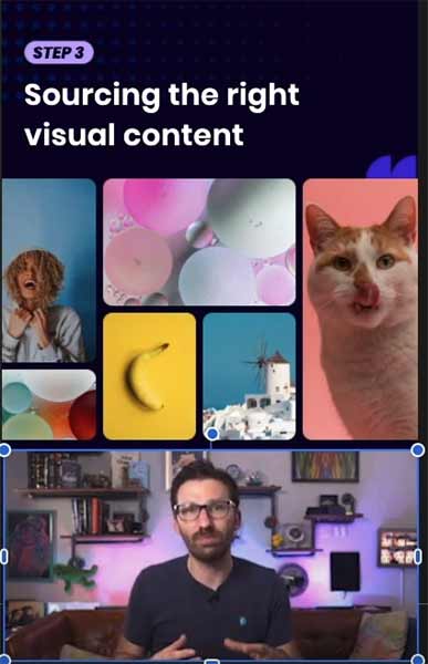 Screenshot of visual editor